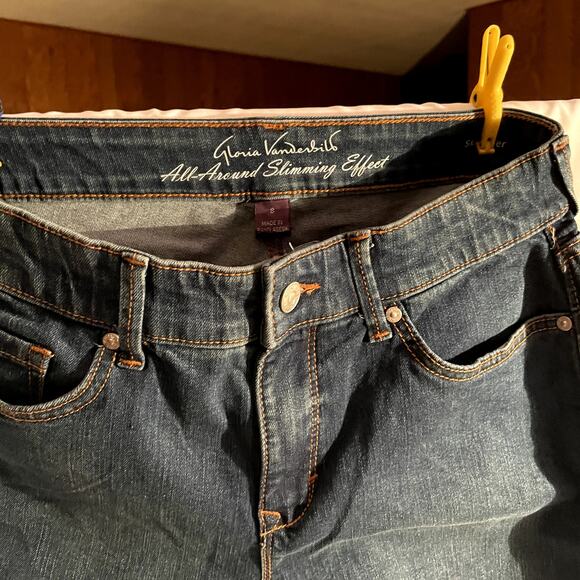 Gloria Vanderbilt size 8 Women's blue jeans slimming shorts 30 x 17 - Picture 3 of 6